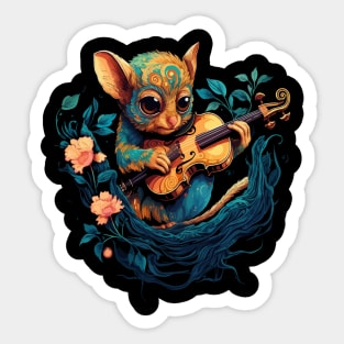 Tarsier Playing Violin Sticker